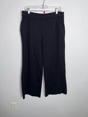 Spanx Wide Leg Pants Womens XL Petite Black Pull On Pockets Perfect  #20385R C